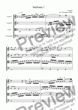 page one of Sinfonia 1