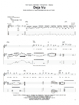 page one of Deja Vu (Guitar Tab)