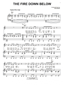 page one of The Fire Down Below (Piano, Vocal & Guitar Chords (Right-Hand Melody))