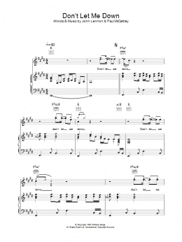 page one of Don't Let Me Down (Piano, Vocal & Guitar Chords)