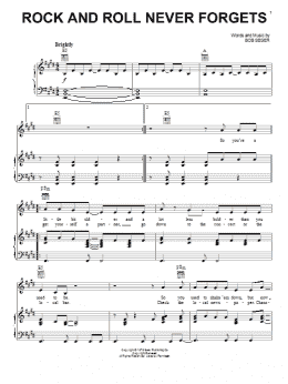 page one of Rock And Roll Never Forgets (Piano, Vocal & Guitar Chords (Right-Hand Melody))