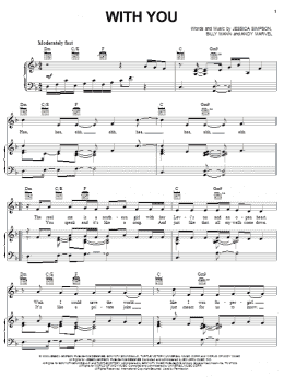 page one of With You (Piano, Vocal & Guitar Chords (Right-Hand Melody))