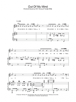 page one of Out Of My Mind (Piano, Vocal & Guitar Chords)