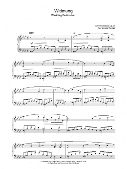 page one of Widmung (Piano Solo)