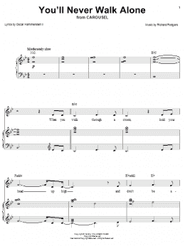 page one of You'll Never Walk Alone (Piano, Vocal & Guitar Chords (Right-Hand Melody))