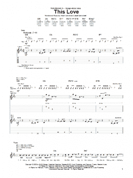 page one of This Love (Guitar Tab)