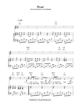 page one of River (Piano, Vocal & Guitar Chords)