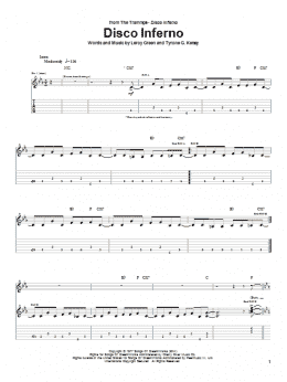 page one of Disco Inferno (Guitar Tab)