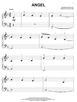 page one of Angel (Beginning Piano Solo)