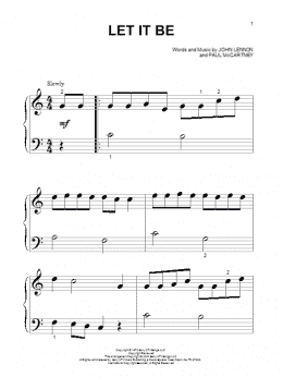 page one of Let It Be (Beginning Piano Solo)