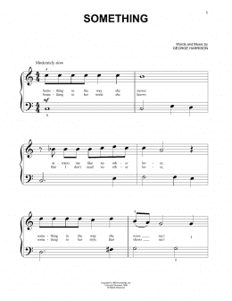 page one of Something (Beginning Piano Solo)