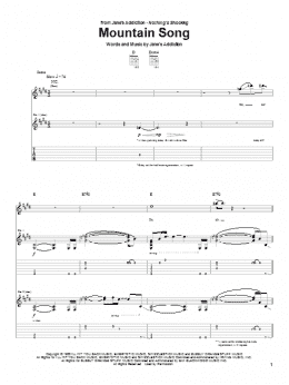 page one of Mountain Song (Guitar Tab)