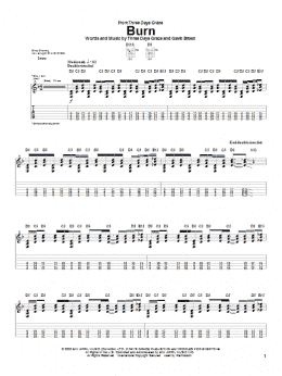 page one of Burn (Guitar Tab)