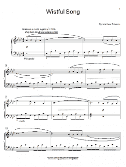 page one of Wistful Song (Educational Piano)
