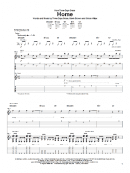 page one of Home (Guitar Tab)