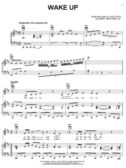 page one of Wake Up (Piano, Vocal & Guitar Chords (Right-Hand Melody))