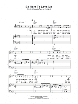 page one of Be Here To Love Me (Piano, Vocal & Guitar Chords)