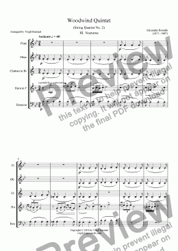 page one of Borodin Wind Quintet - 3