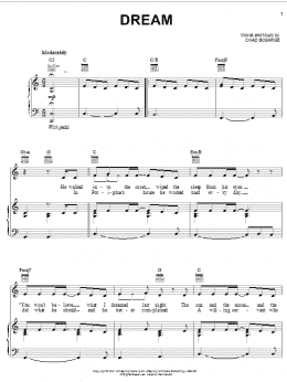 page one of Dream (Piano, Vocal & Guitar Chords (Right-Hand Melody))