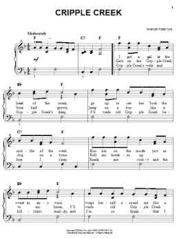 page one of Cripple Creek (Easy Piano)