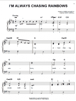 page one of I'm Always Chasing Rainbows (Easy Piano)