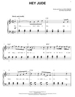 page one of Hey Jude (Easy Piano)