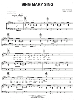 page one of Sing Mary Sing (Piano, Vocal & Guitar Chords (Right-Hand Melody))