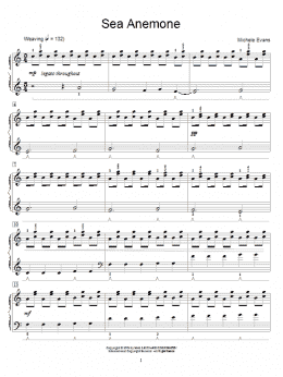 page one of Sea Anemone (Educational Piano)