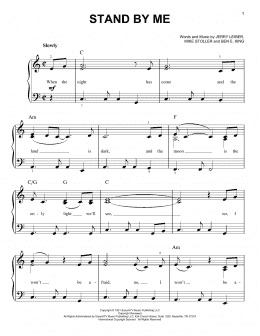 page one of Stand By Me (Easy Piano)