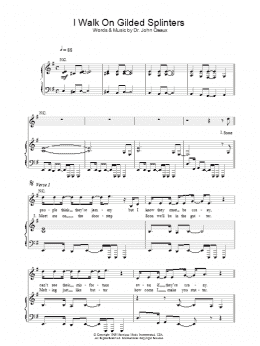 page one of I Walk On Gilded Splinters (Piano, Vocal & Guitar Chords)