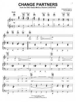 page one of Change Partners (Piano, Vocal & Guitar Chords (Right-Hand Melody))