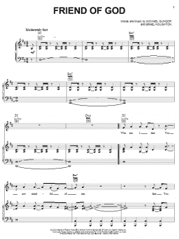 page one of Friend Of God (Piano, Vocal & Guitar Chords (Right-Hand Melody))