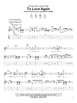 page one of To Love Again (Guitar Tab)