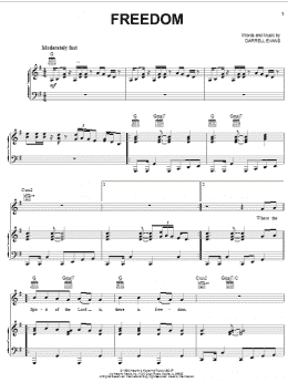 page one of Freedom (Piano, Vocal & Guitar Chords (Right-Hand Melody))