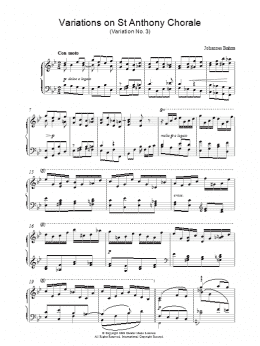 page one of Variations on St Anthony Chorale (Variation No. 3) (Piano Solo)