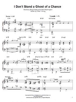 page one of I Don't Stand A Ghost Of A Chance (Piano Solo)