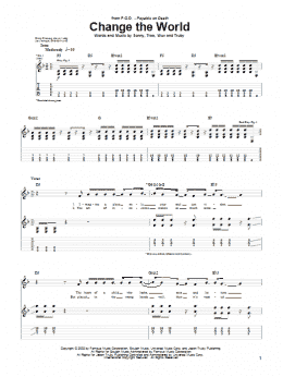 page one of Change The World (Guitar Tab)