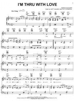 page one of I'm Thru With Love (Piano, Vocal & Guitar Chords (Right-Hand Melody))