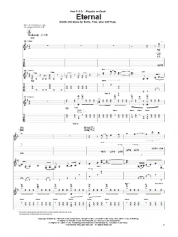 page one of Eternal (Guitar Tab)