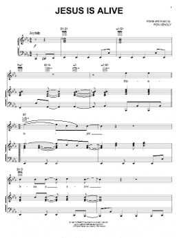 page one of Jesus Is Alive (Piano, Vocal & Guitar Chords (Right-Hand Melody))