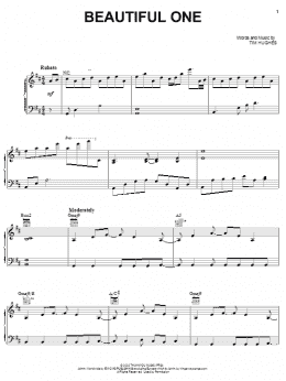 page one of Beautiful One (Piano, Vocal & Guitar Chords (Right-Hand Melody))