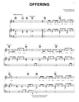 page one of Offering (Piano, Vocal & Guitar Chords (Right-Hand Melody))