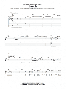 page one of Leech (Guitar Tab)