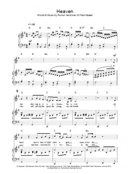 page one of Heaven (Piano, Vocal & Guitar Chords)