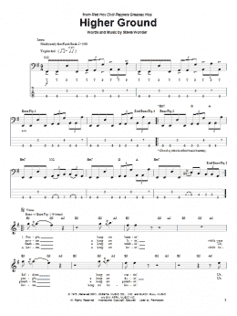 page one of Higher Ground (Bass Guitar Tab)