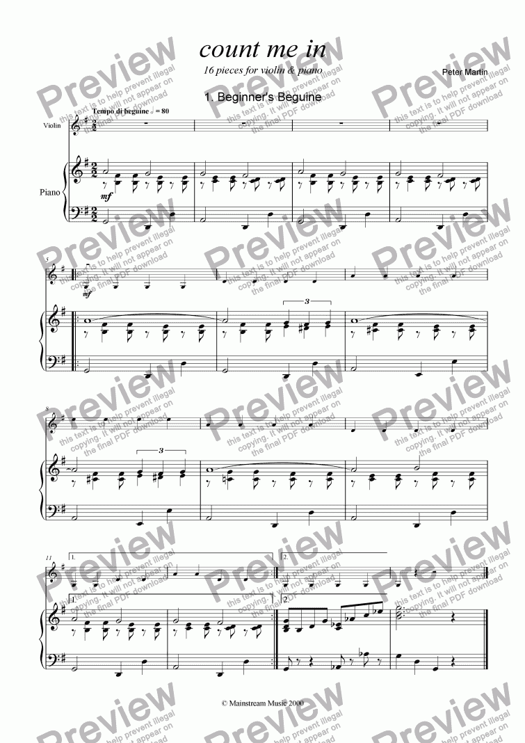 Count Me In Download Sheet Music Pdf File