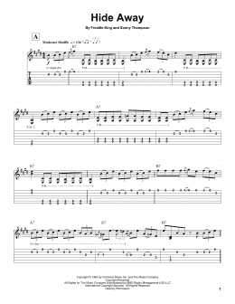 page one of Hide Away (Guitar Tab (Single Guitar))