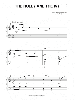 page one of The Holly And The Ivy (Beginning Piano Solo)