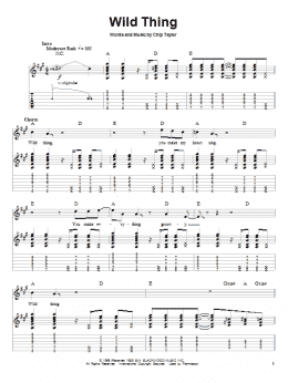 page one of Wild Thing (Guitar Tab (Single Guitar))