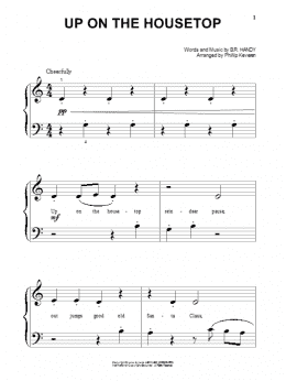 page one of Up On The Housetop (Beginning Piano Solo)